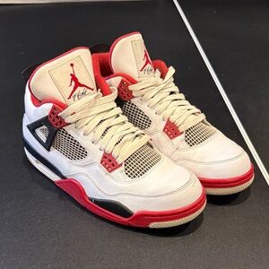 Air Jordan 4 - 2012 Fire Red - White Red Black Retro Basketball Shoes